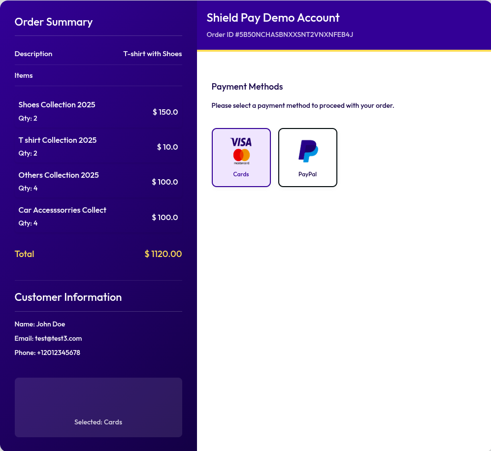 Checkout Screen
